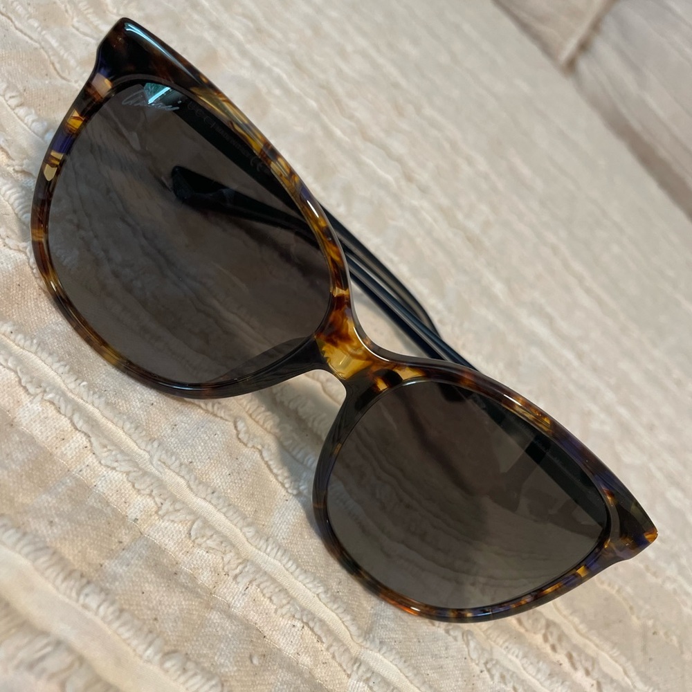 GUCCI BROWN OVERSIZED 58MM ACETATE FRAME BLUE HVN CRYSTAL SUNGLASSES